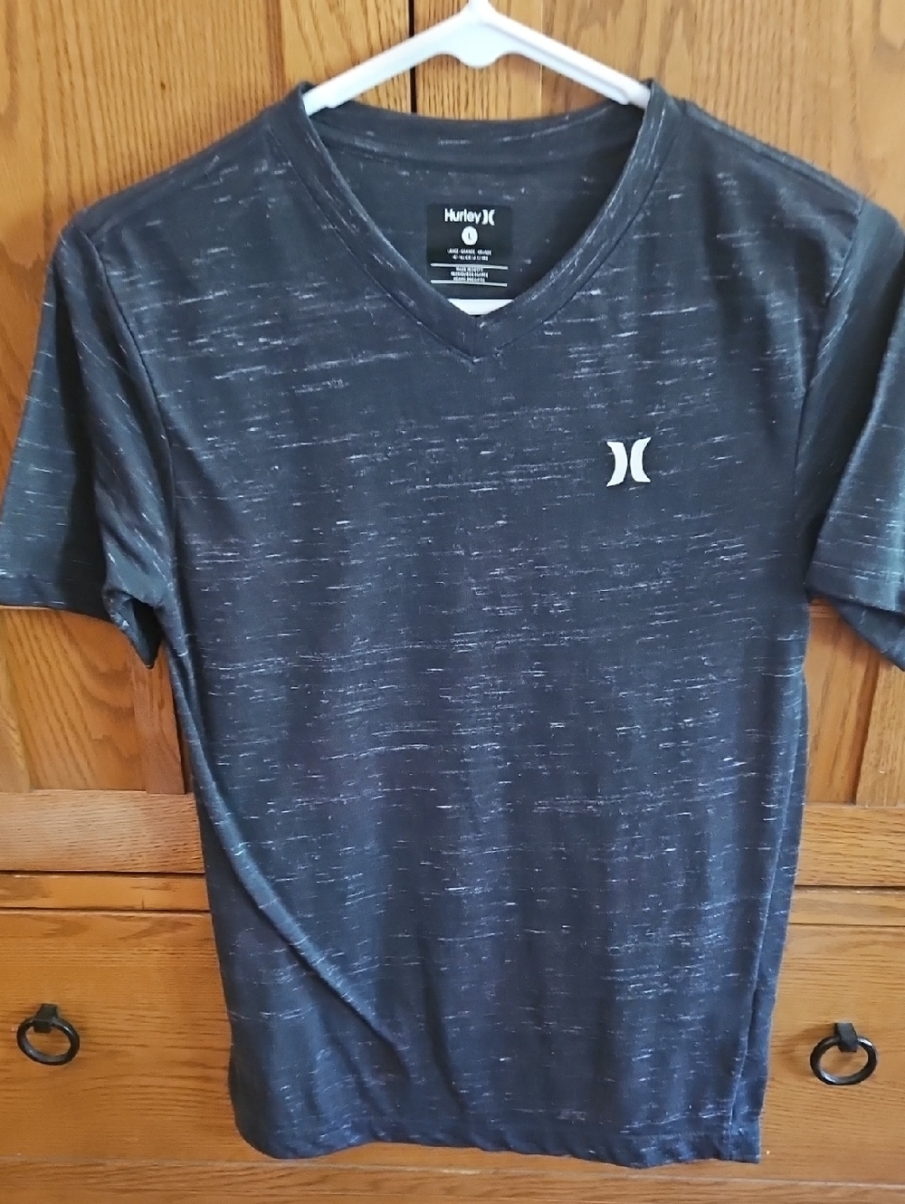 Hurley Boys  Black Heather V-Neck Short Sleeve Tee